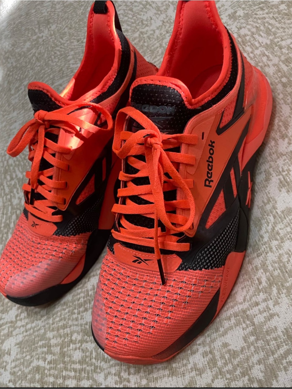 Reebok Men’s Athletic Shoes - Neon Orange with Black Accents